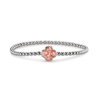 Flexibele as armband met compartiment voor as of haar, gedenksieraden. Blush