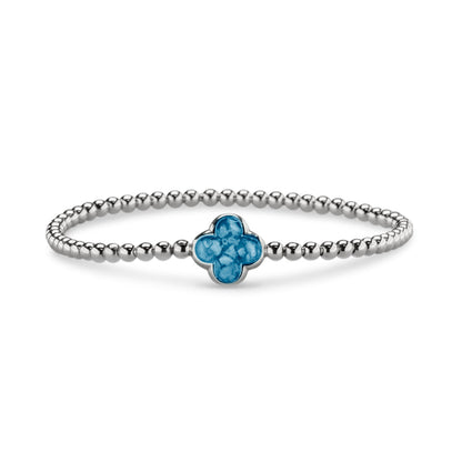 Flexibele as armband met compartiment voor as of haar, gedenksieraden. Marine