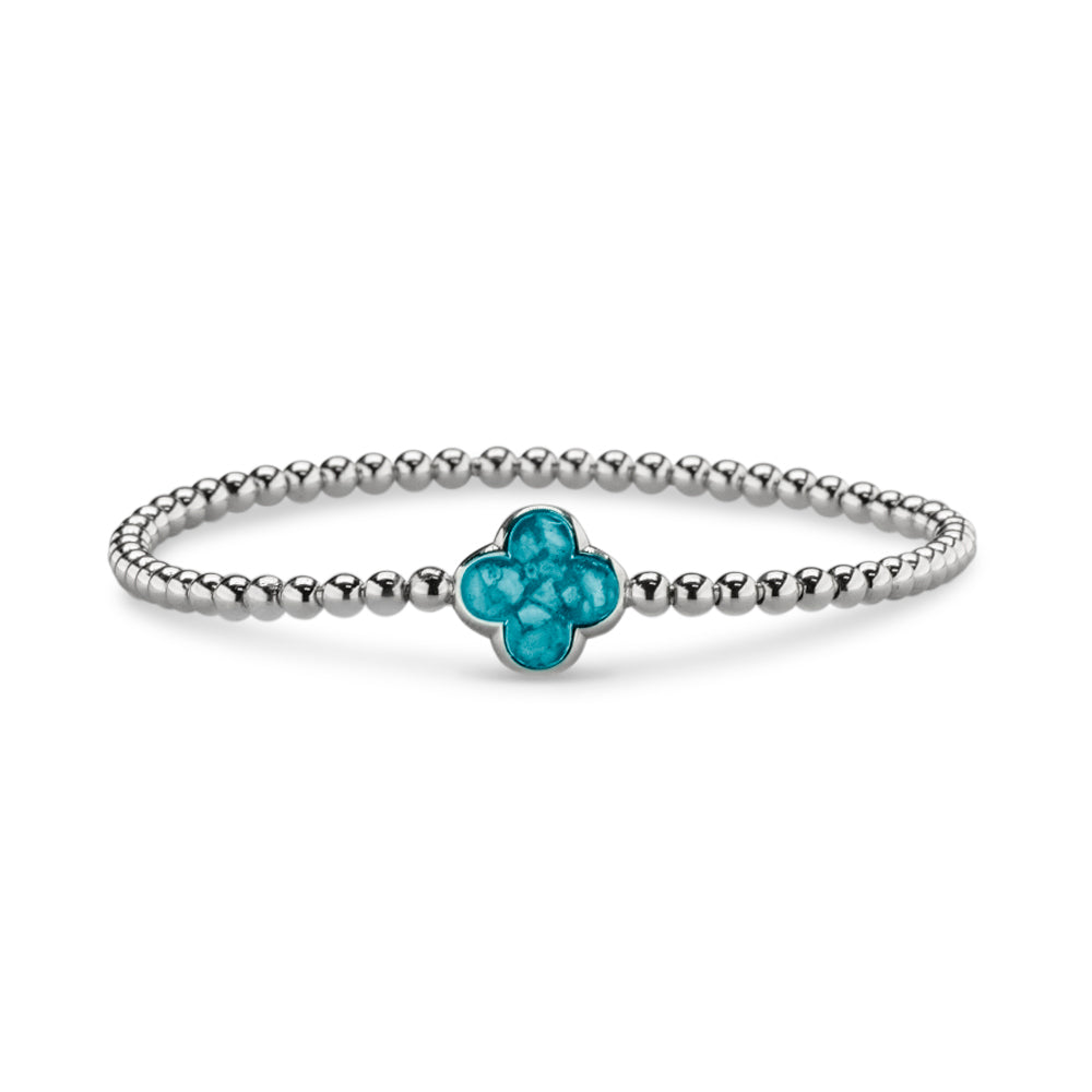 Flexibele as armband met compartiment voor as of haar, gedenksieraden. Turquoise