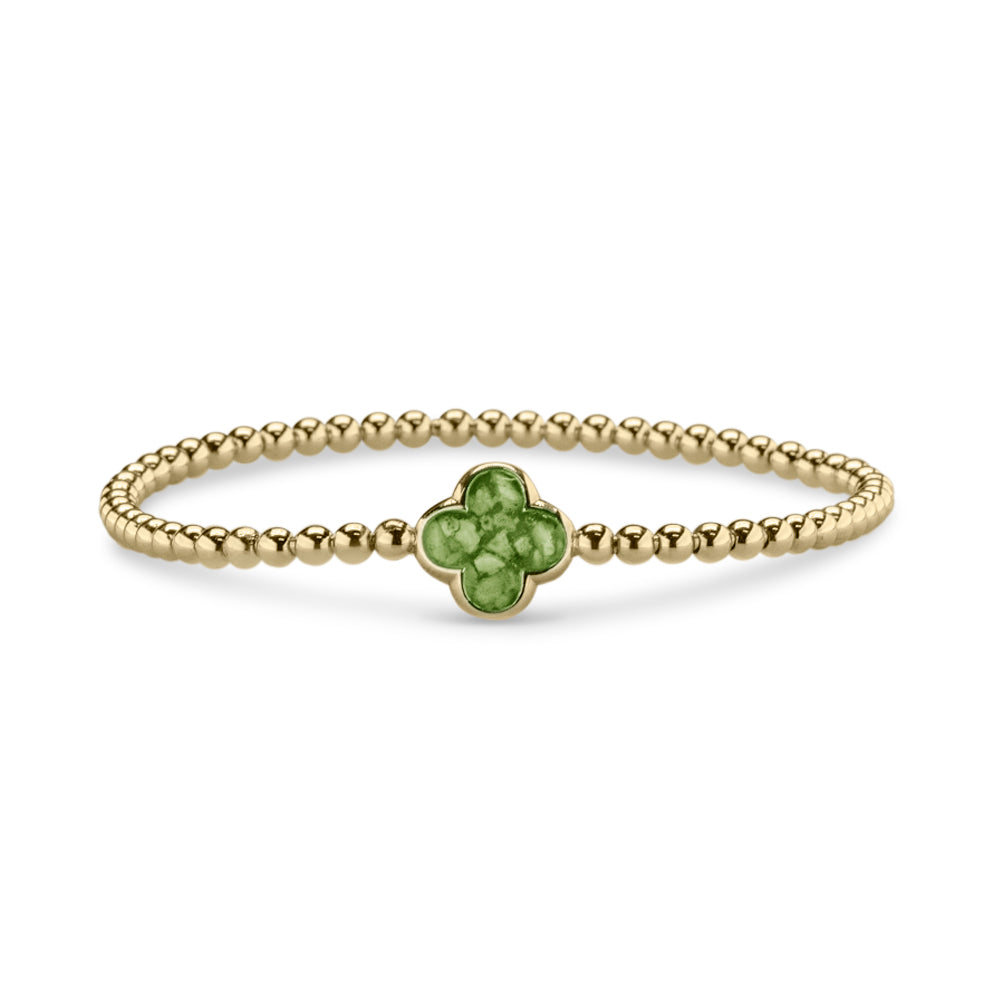 Flexibele as armband met compartiment voor as of haar, gedenksieraden. Green