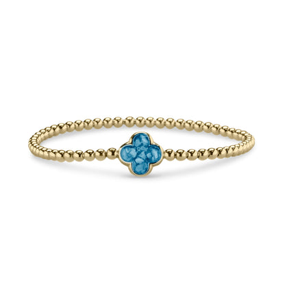 Flexibele as armband met compartiment voor as of haar, gedenksieraden. Marine