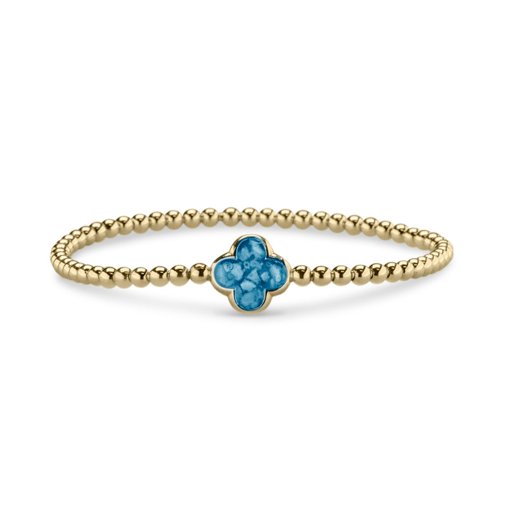 Flexibele as armband met compartiment voor as of haar, gedenksieraden. Marine