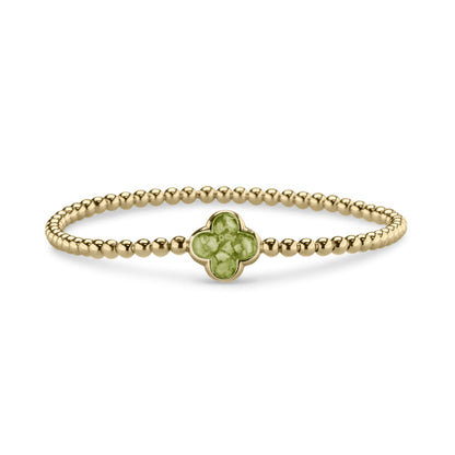 Flexibele as armband met compartiment voor as of haar, gedenksieraden. Olive
