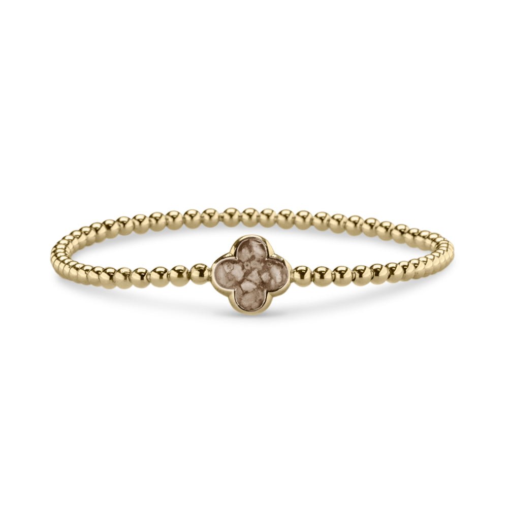 Flexibele as armband met compartiment voor as of haar, gedenksieraden. Transparent