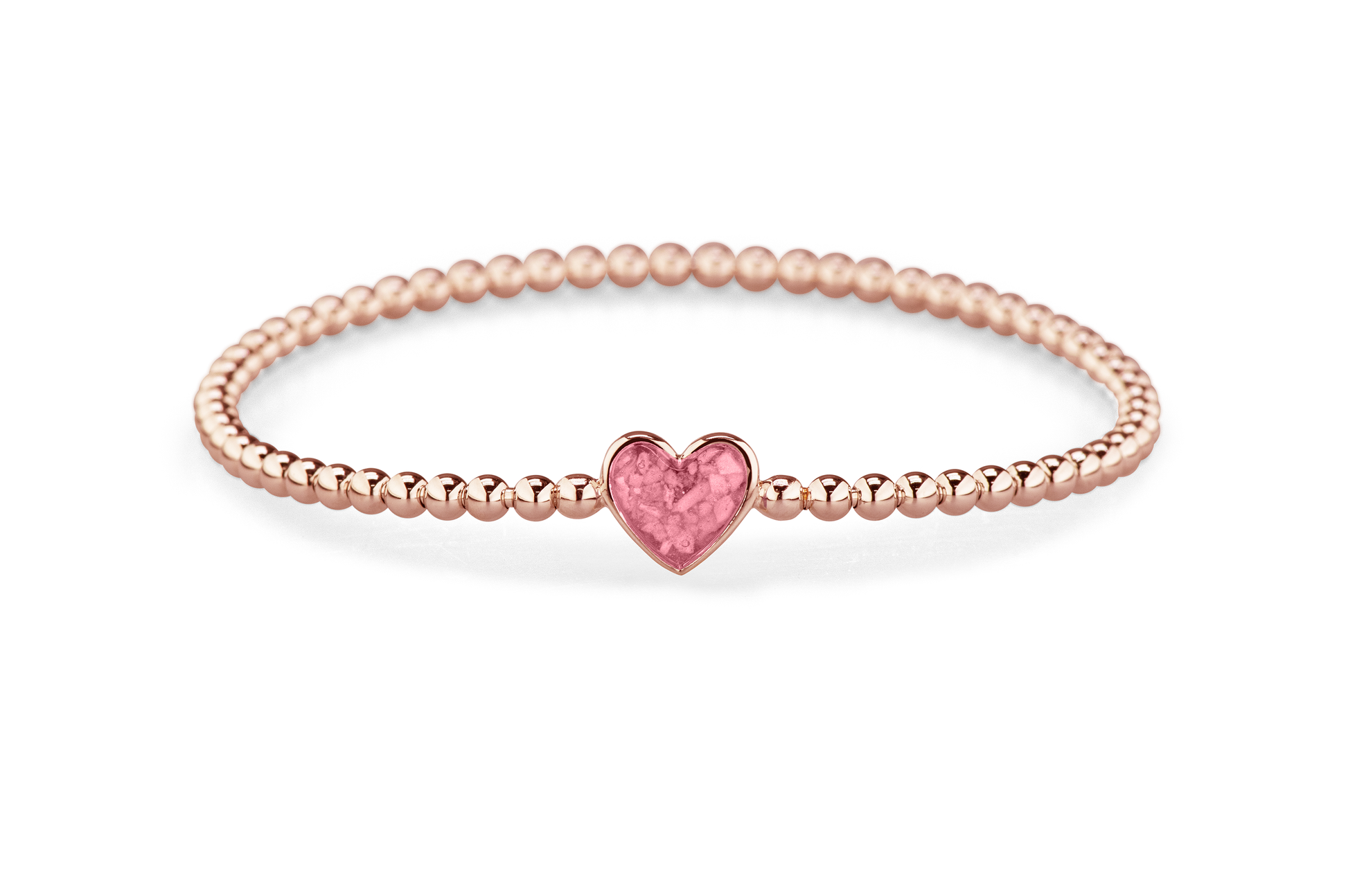 Flexibele as armband met hart als compartiment voor as of haar, gedenksieraden. soft