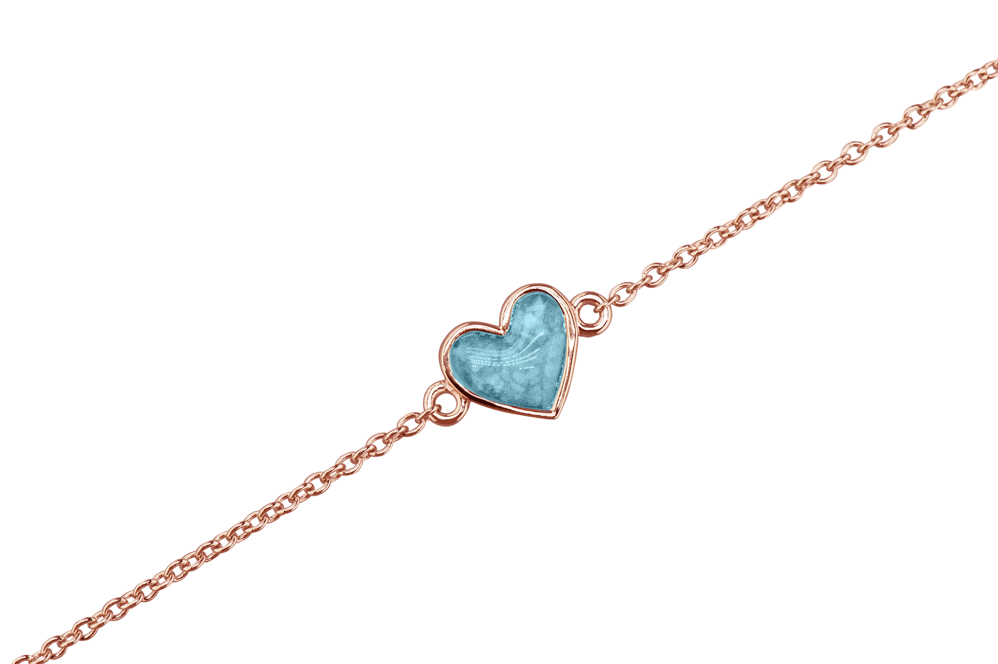 as armband met hartje als gedenksieraad. Baby