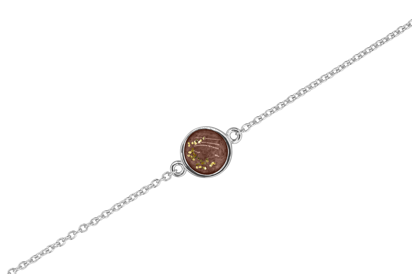 As armband met rondje als compartiment in het midden aan de voorzijde. Brown