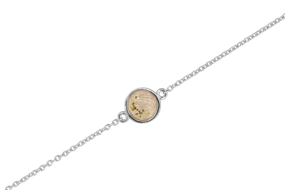 As armband met rondje als compartiment in het midden aan de voorzijde. Transparent