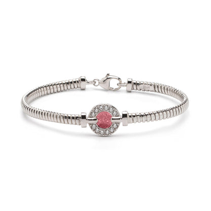 Zilveren as armband met ornamentje, dat gevuld kan worden met as. Soft