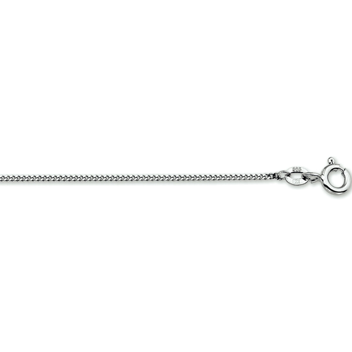 Witgouden collier gepolijst met gourmette schakel. Een exclusief collier met een trendloos design