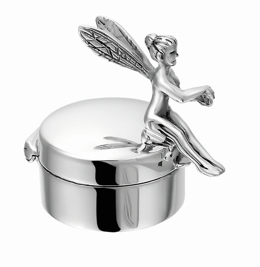 Zilveren mini urn met fee als gedenksieraad