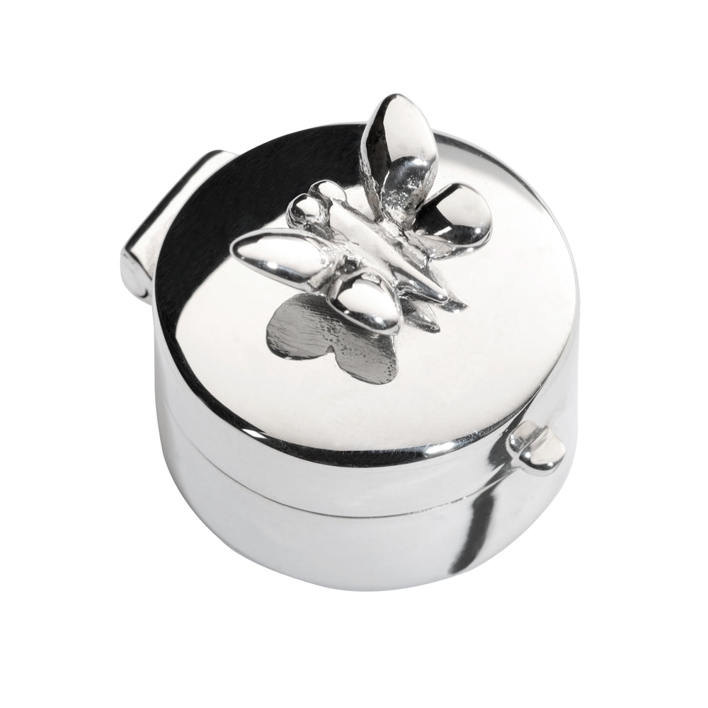 Zilveren mini urn met vlinder als gedenksieraad