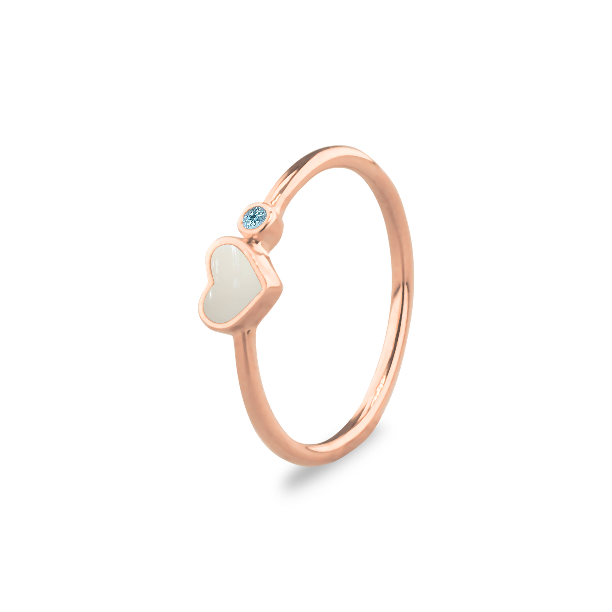 Gedenksieraad waarin een geboortesteen geplaatst wordt naar keuze. Het hartje van 6 mm wordt zichtbaar gevuld met as,haar of moedermelk. December