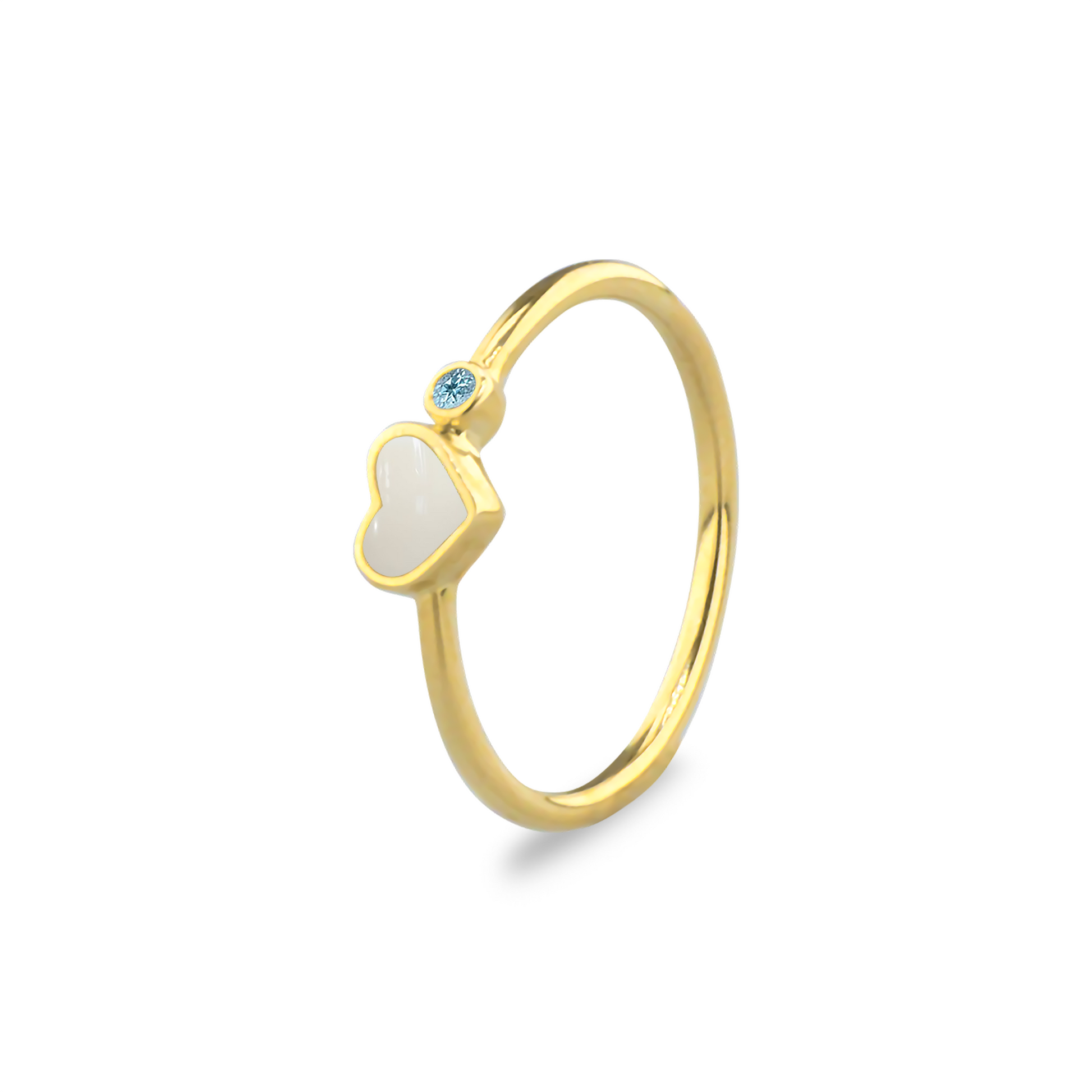 Gedenksieraad waarin een geboortesteen geplaatst wordt naar keuze. Het hartje van 6 mm wordt zichtbaar gevuld met as,haar of moedermelk. December