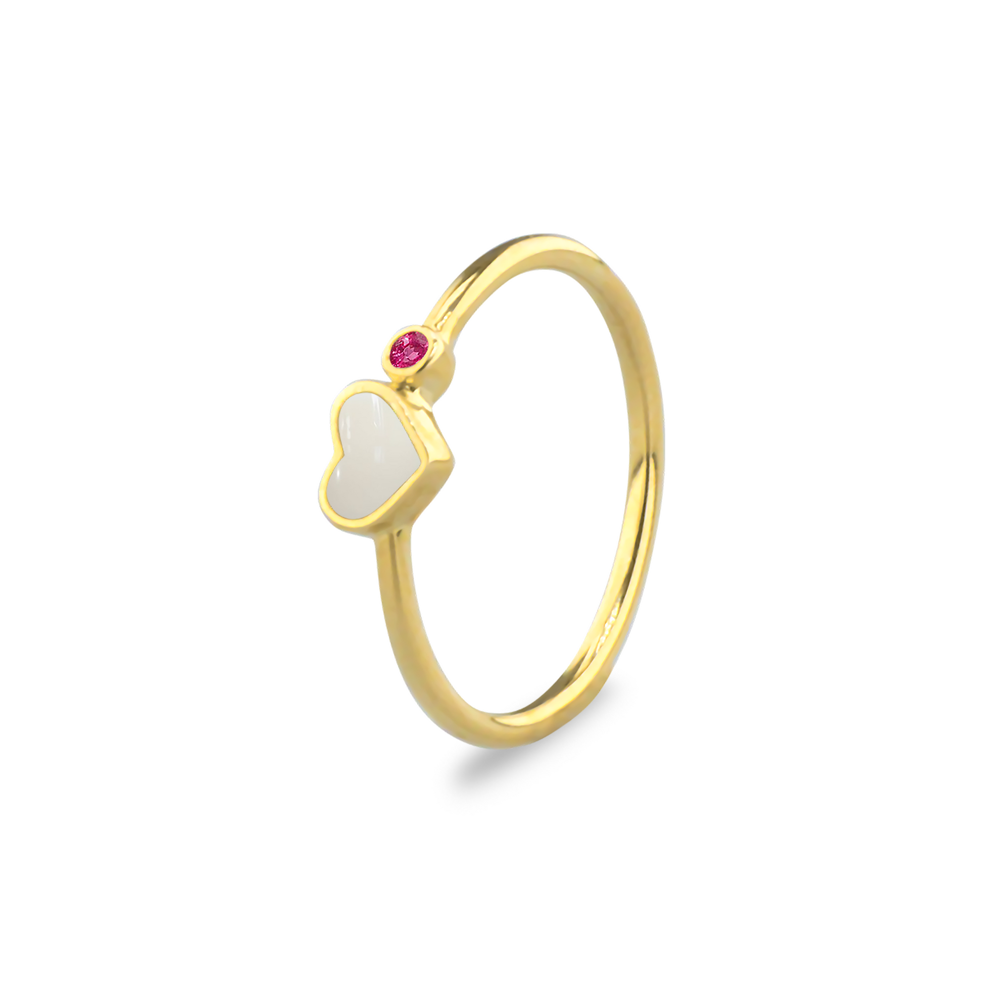 Gedenksieraad waarin een geboortesteen geplaatst wordt naar keuze. Het hartje van 6 mm wordt zichtbaar gevuld met as,haar of moedermelk. Juli