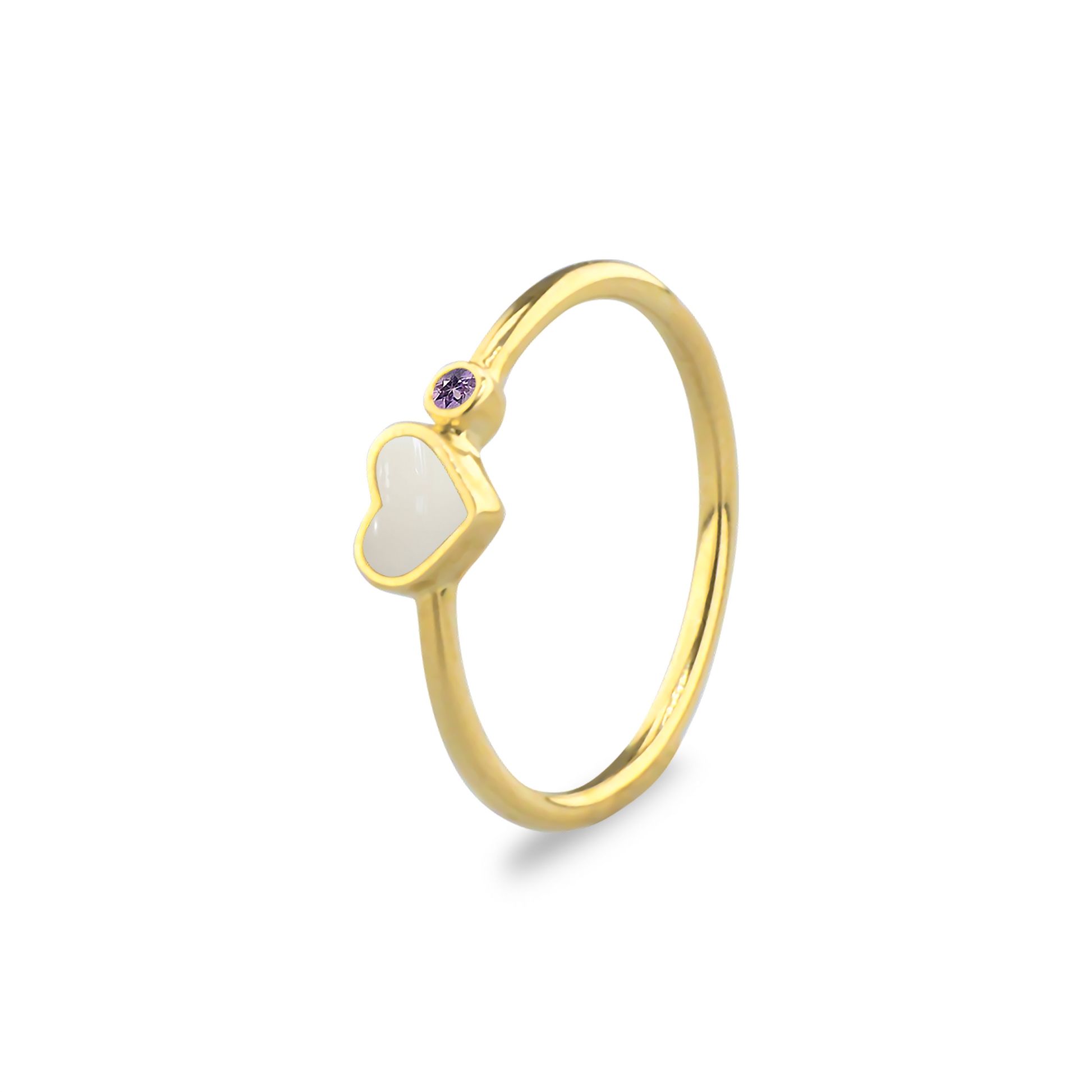 Gedenksieraad waarin een geboortesteen geplaatst wordt naar keuze. Het hartje van 6 mm wordt zichtbaar gevuld met as,haar of moedermelk. Juni