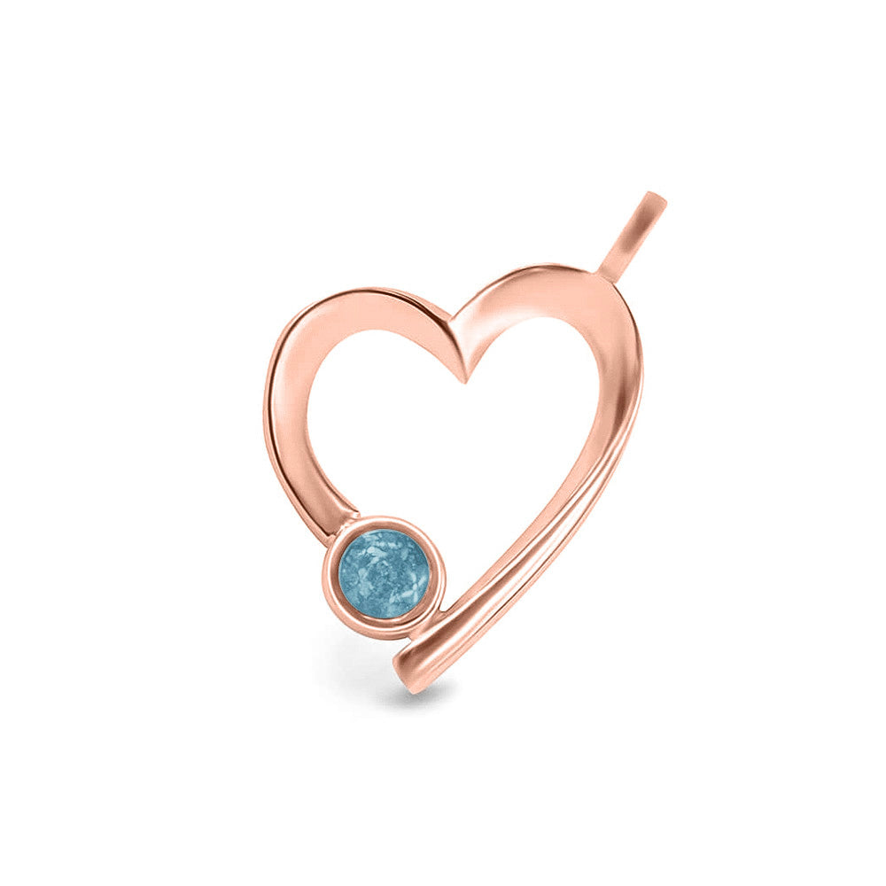 Ashanger open hart, gedenksieraad, waar as en haar in verwerkt wordt. Baby