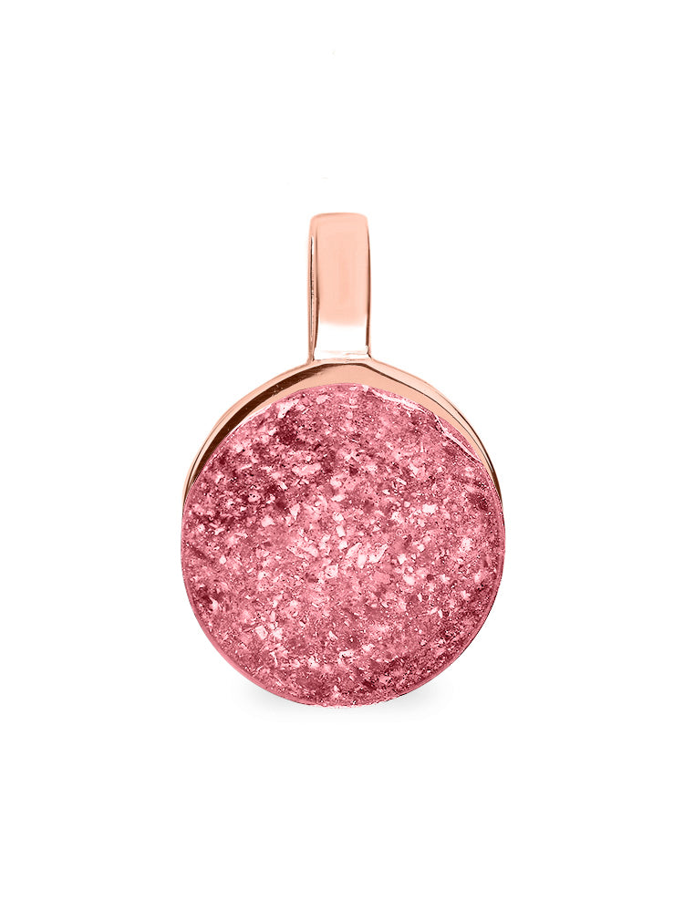 Ronde platte ashanger, gedenksieraad, waar as en haar in verwerkt wordt. Soft