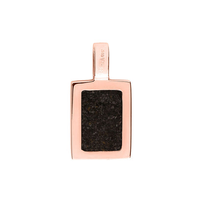Ashanger rechthoekig plat, gedenksieraad, waar as en haar in verwerkt wordt. Black
