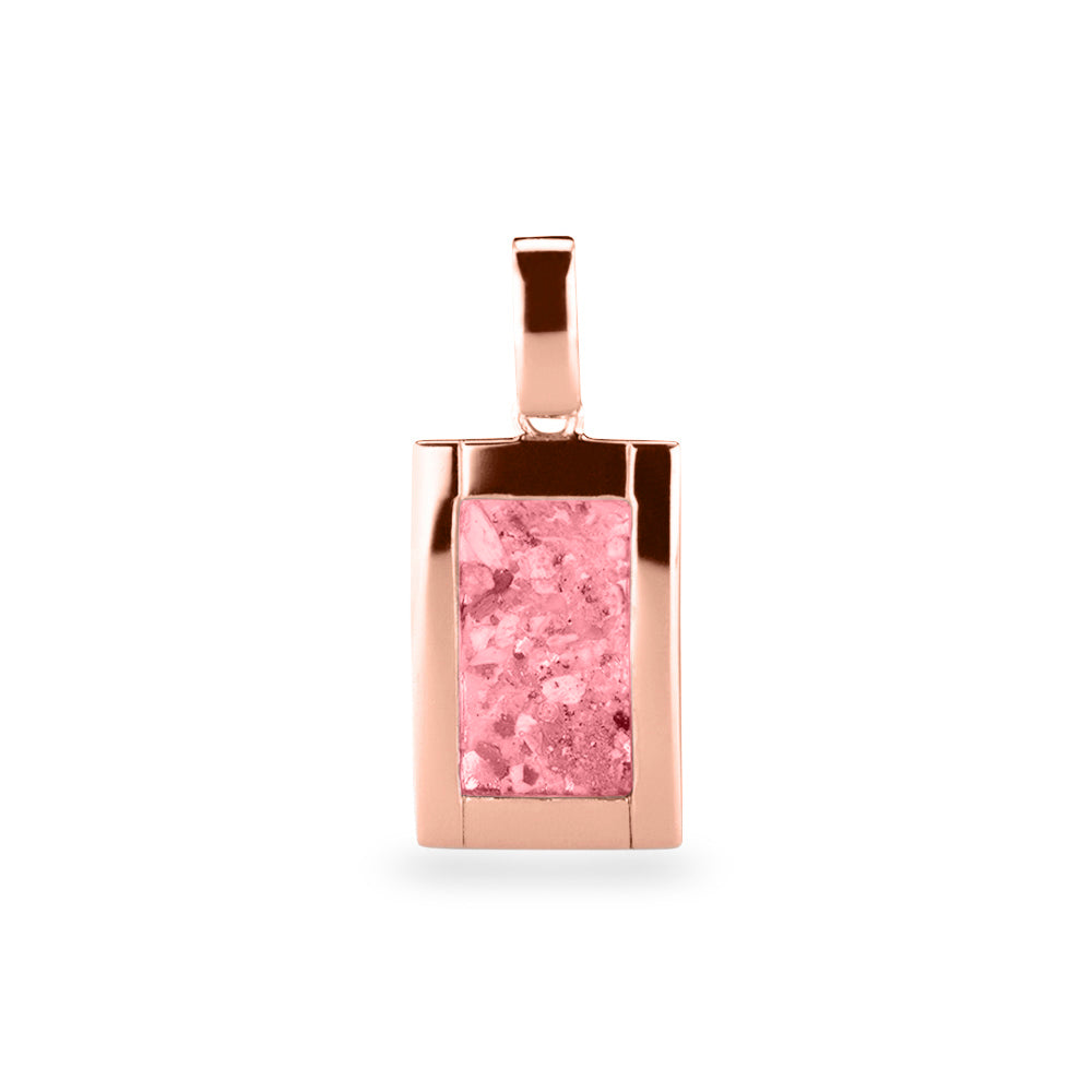 Ashanger rechthoekig, gedenksieraad, waar as en haar in verwerkt wordt. Soft