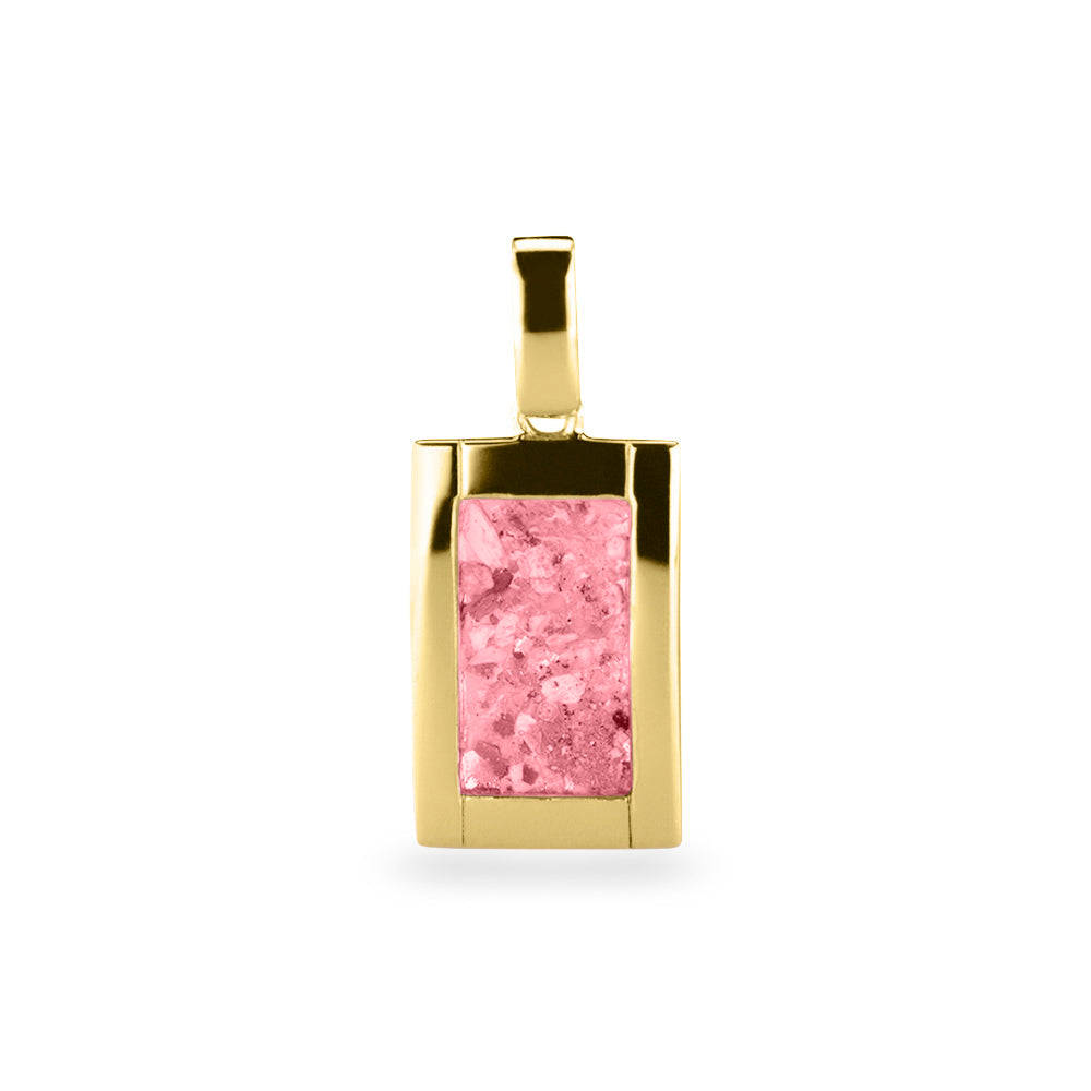 Ashanger rechthoekig, gedenksieraad, waar as en haar in verwerkt wordt. Soft