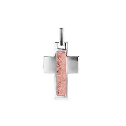 Ashanger kruis, gedenksieraad, waar as en haar in verwerkt wordt. Blush