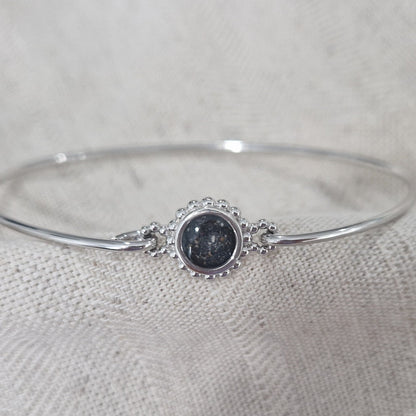 Zilveren as armband met as, haar of moedermelk,alle