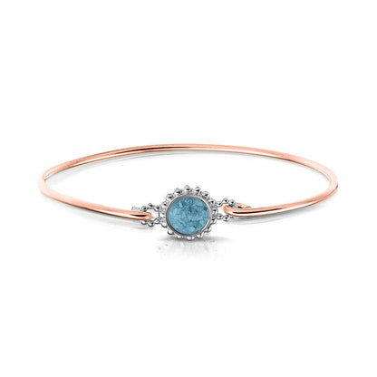 Roségouden as armband met as, haar of moedermelk. Baby