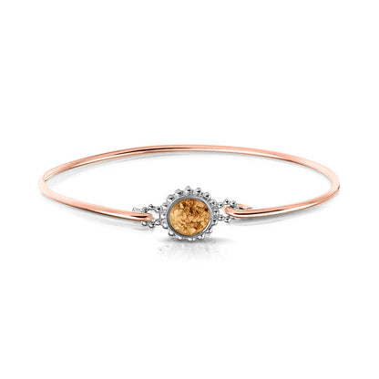 Roségouden as armband met as, haar of moedermelk. Gold