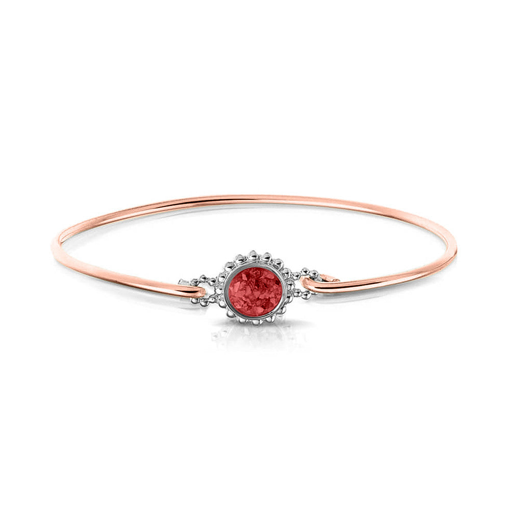 Roségouden as armband met as, haar of moedermelk. Red