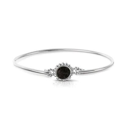 Roségouden as armband met as, haar of moedermelk. Black