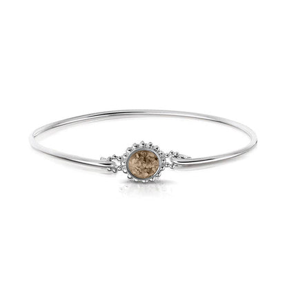Roségouden as armband met as, haar of moedermelk. Transparent