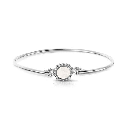 Roségouden as armband met as, haar of moedermelk. White