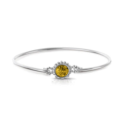Roségouden as armband met as, haar of moedermelk. Yellow