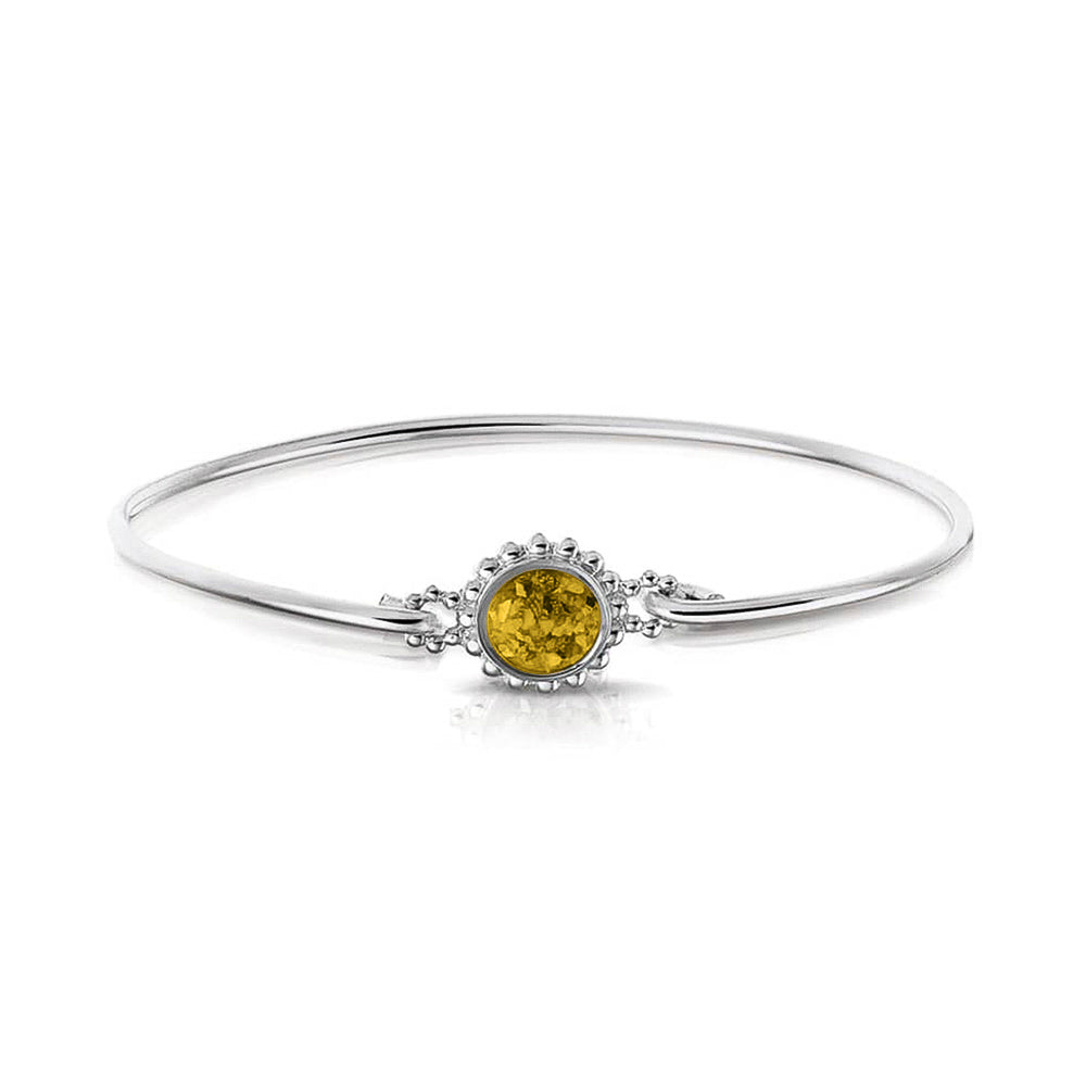 Roségouden as armband met as, haar of moedermelk. Yellow