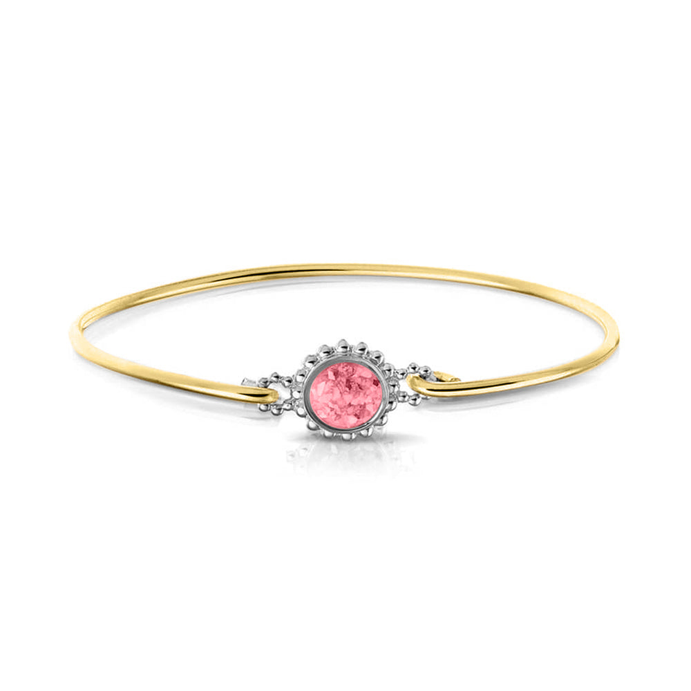 Geelgouden as armband met as, haar of moedermelk. Soft
