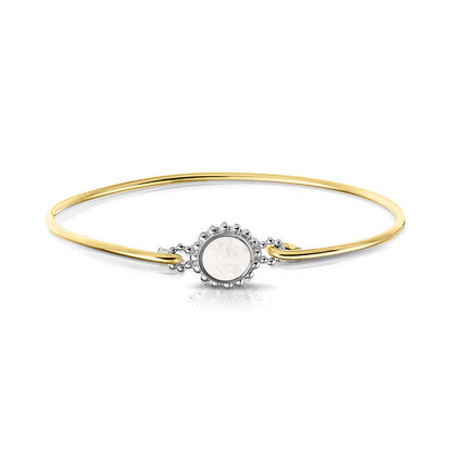 Geelgouden as armband met as, haar of moedermelk. White