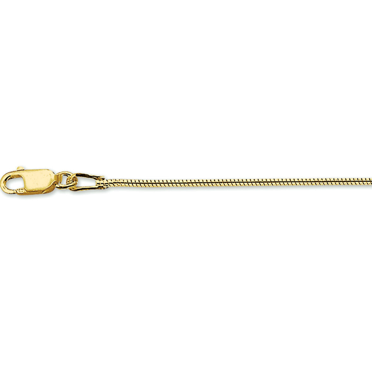 Geelgouden collier gepolijst met slangen schakel. De ketting kan mooi gecombineerd worden met onze geelgouden gedenksieraden