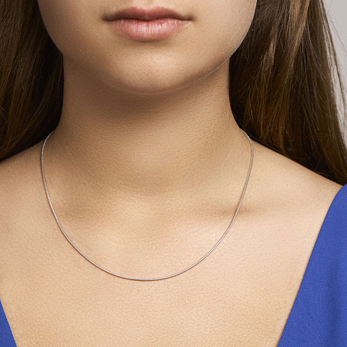 Collier slang witgoud