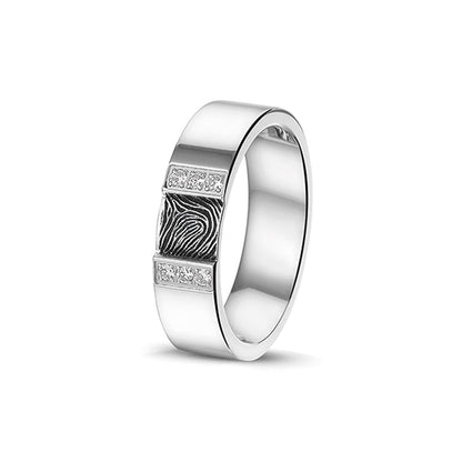 Ring met vingerafdruk