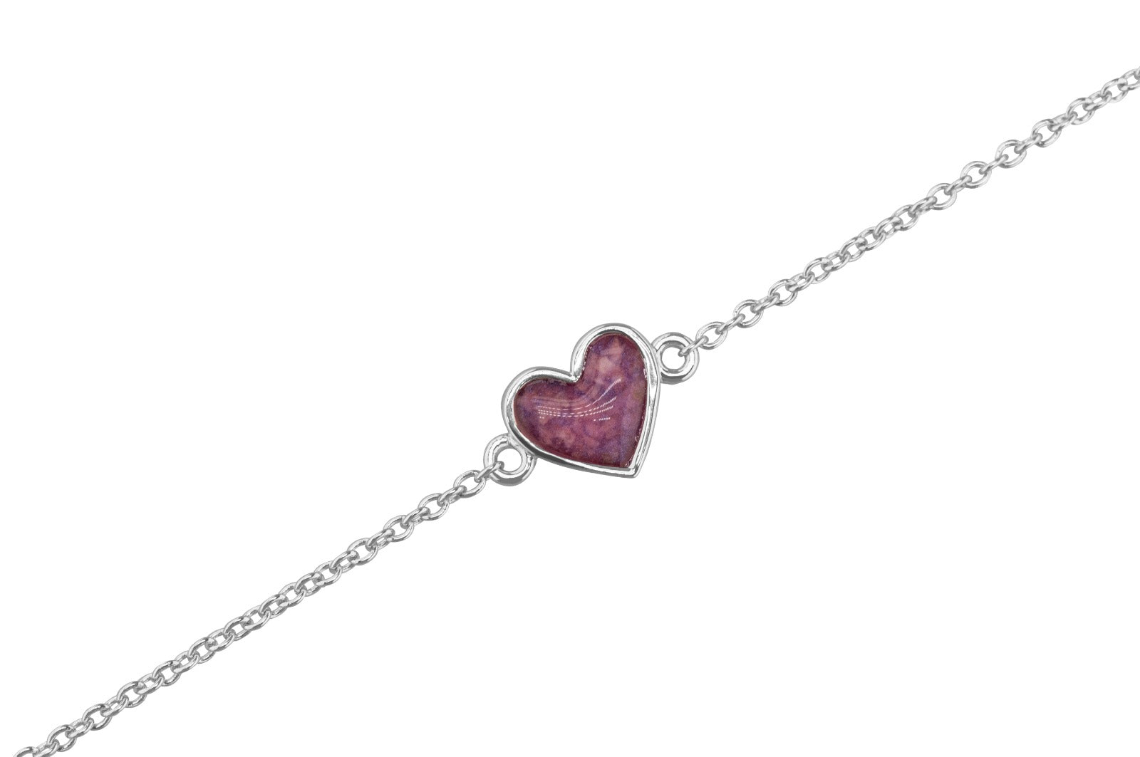 as armband met hartje als gedenksieraad. Blue