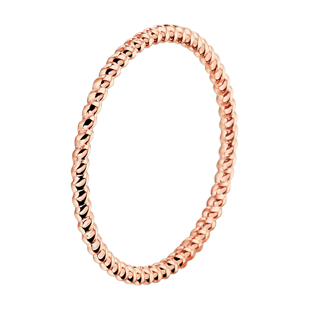 14 KT roségouden stijlvolle aanschuifring die net iets meer body geeft aan een ring die je anders bijvoorbeeld stand-alone zou dragen. 