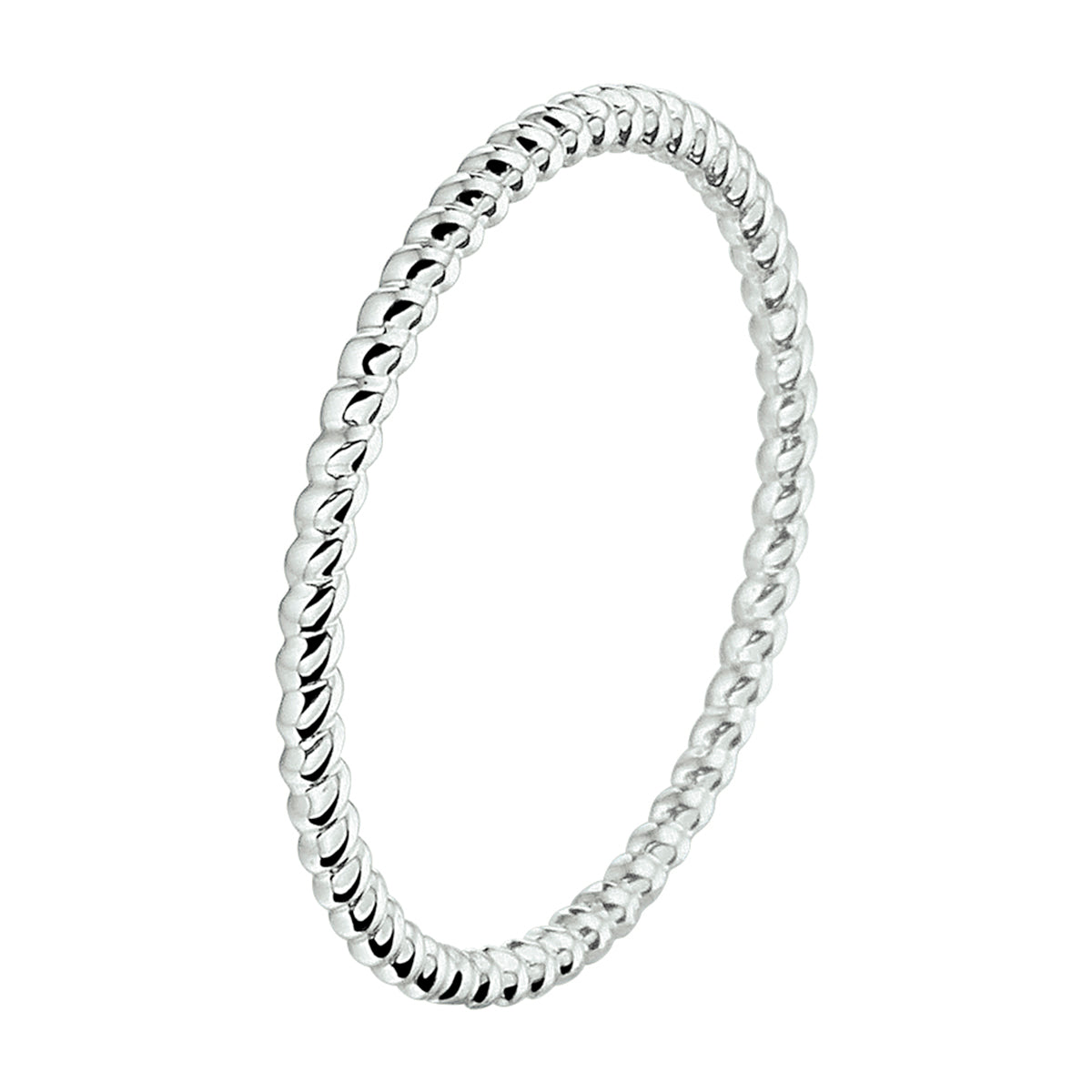 14 KT witgouden stijlvolle aanschuifring die gedragen wordt in combinatie met andere ringen uit de collectie gedenksieraden