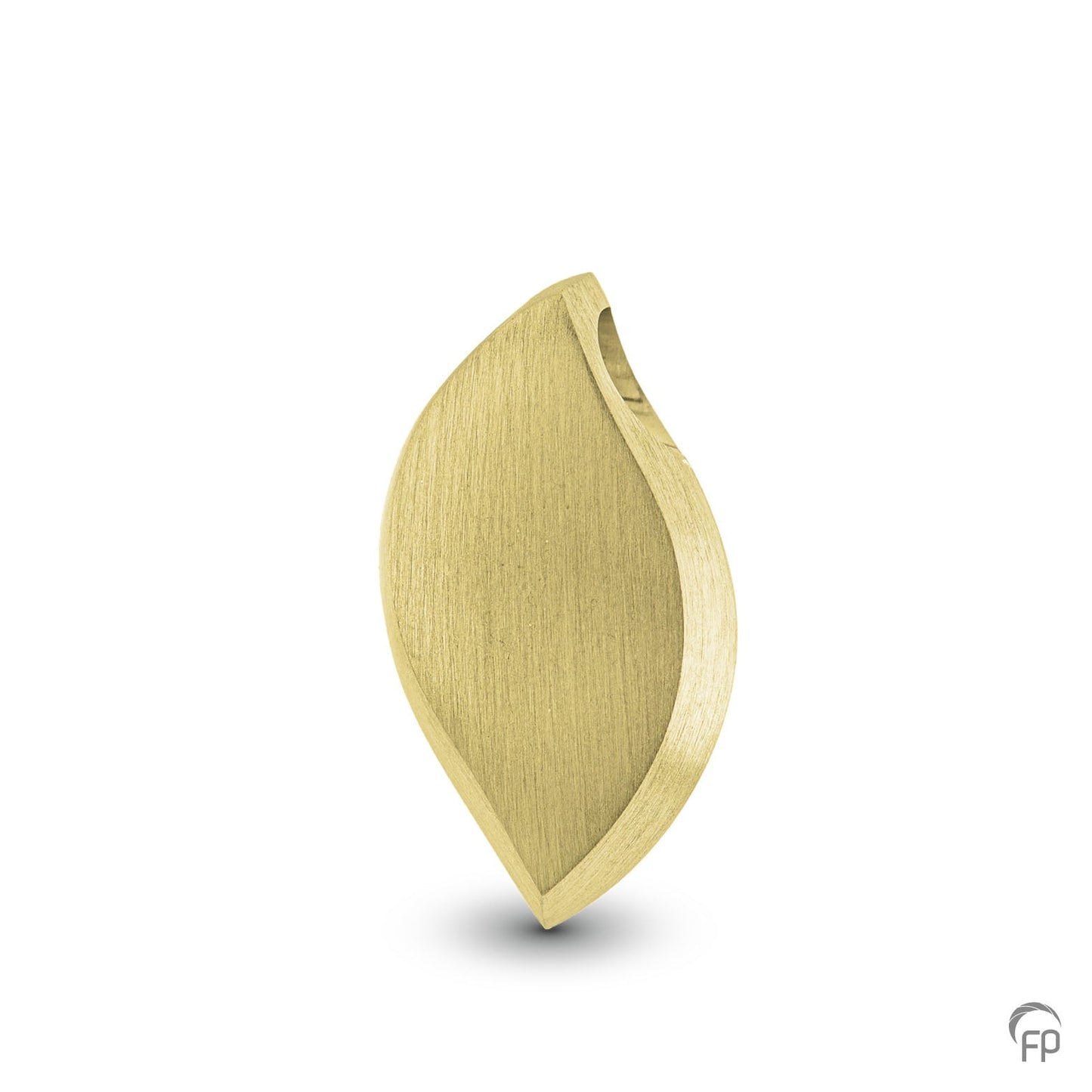 Hanger met in het midden een edelsteen in zilver uitgevoerd met zirkonia, in goud met diamant. De ashangers uit deze collectie gedenksieraden zijn zeer gevarieerd en eigentijds ontworpen.