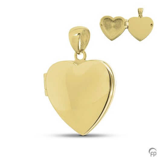 Hanger uitgevoerd als medaillon, ashangers uit deze collectie gedenksieraden zijn zelf te vullen en te bestellen in zilver 925 sterling, geelgoud en witgoud.