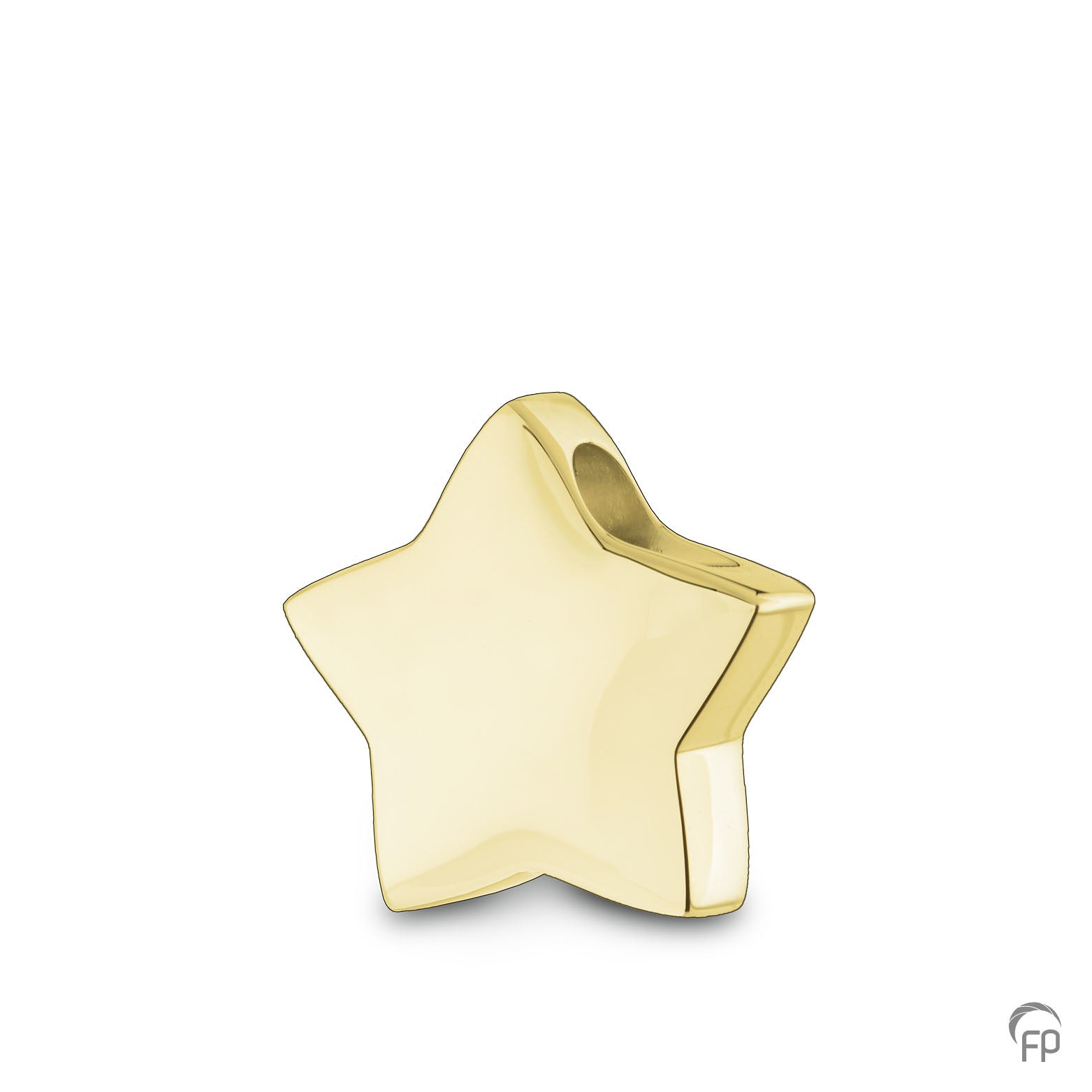 Hanger in stervorm, de ashangers uit deze collectie gedenksieraden zijn zelf te vullen en te bestellen in zilver 925 sterling, geelgoud en witgoud. 