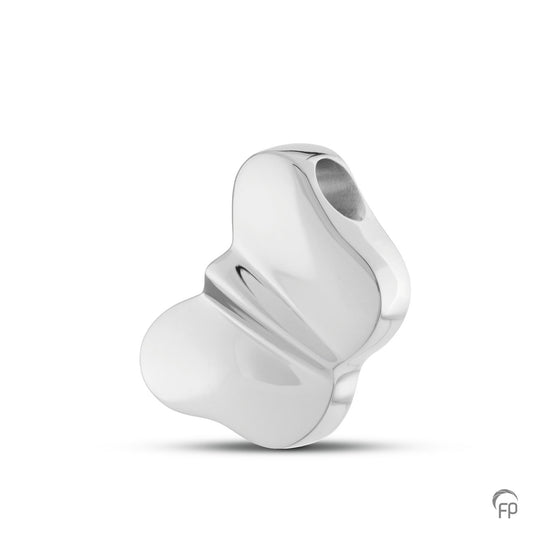 Hanger in vlinder vorm, de ashangers uit deze collectie gedenksieraden zijn eenvoudig zelf te vullen en te bestellen in zilver 925 sterling, geelgoud en witgoud.  