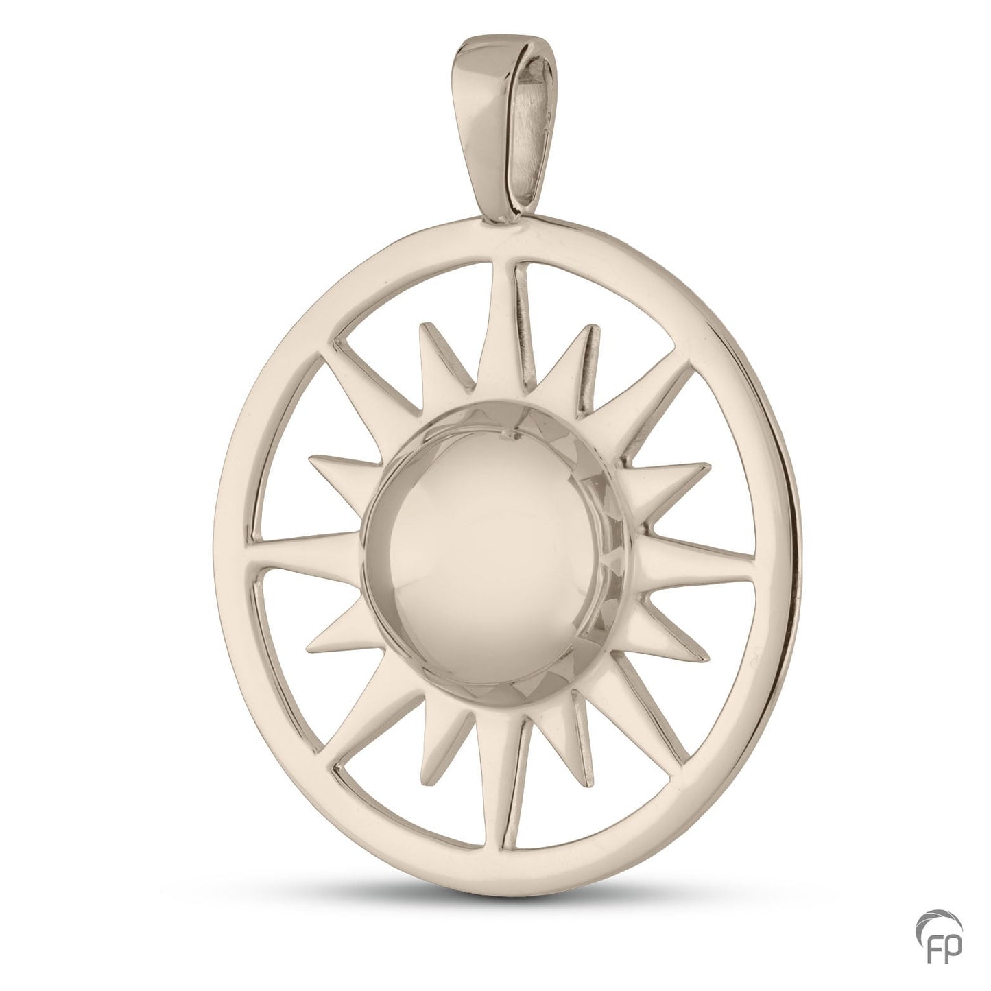 Zon hanger, de ashangers uit deze collectie gedenksieraden zijn eenvoudig zelf te vullen en te bestellen in zilver 925 sterling, geelgoud en witgoud.