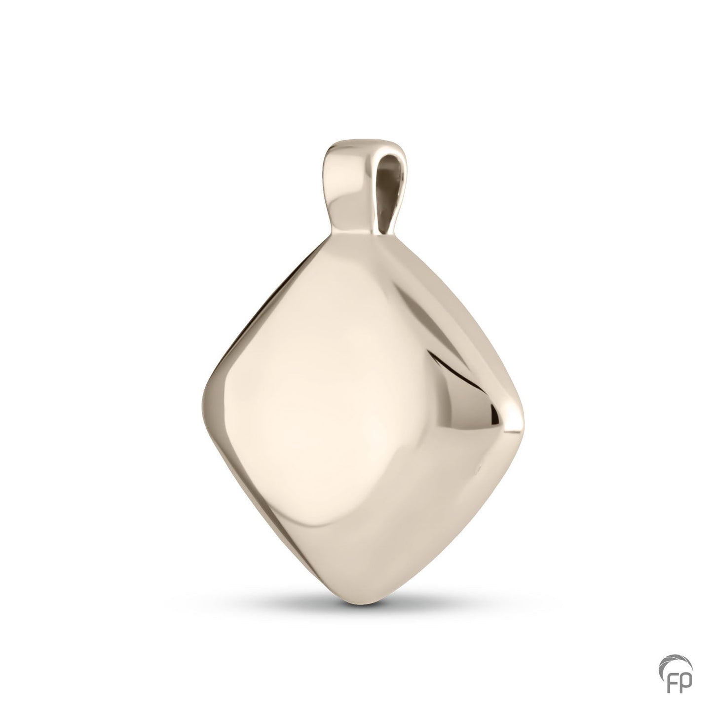 Asanger in ruitvorm, de ashangers uit deze collectie gedenksieraden zijn eenvoudig zelf te vullen en te bestellen in zilver, geelgoud en witgoud