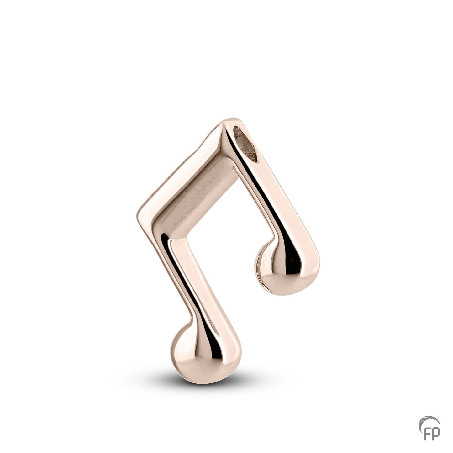 Dubbele achtste noot ashanger uit deze muziek collectie gedenksieraden is eenvoudig zelf te vullen en te bestellen in zilver, geelgoud en witgoud